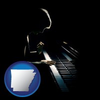 arkansas a concert pianist playing a piano